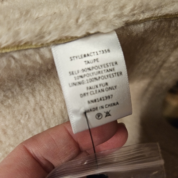 Astr the Label FRANCINE FAUX LEATHER SHEARLING JACKET size XL - Picture 5 of 7